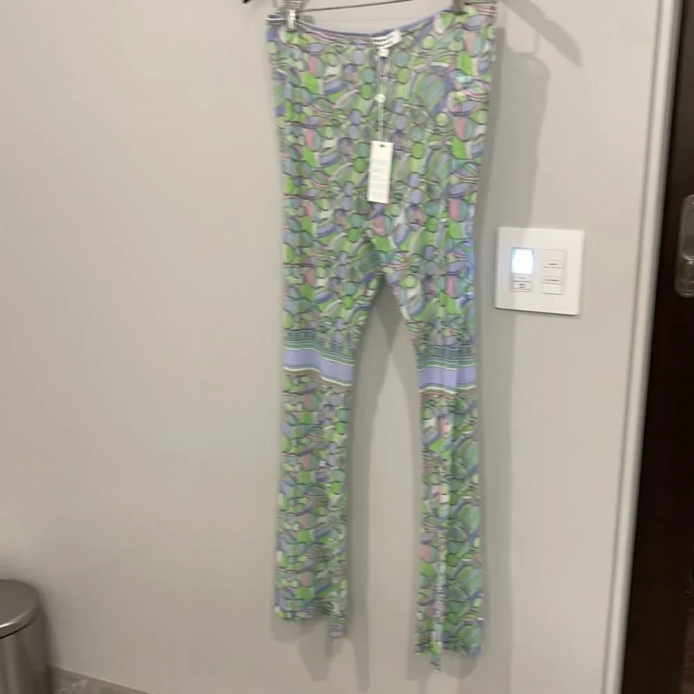Frankies Bikinis Joey Low Rise Mesh Pants - Vortex Large sheer Coverup‎